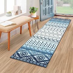 GARVEE Runner Rug 2x6 Washable Non Skid Bohemian Neutral Soft Low-Pile Faux Wool Entryway, Bedroom, Living Room