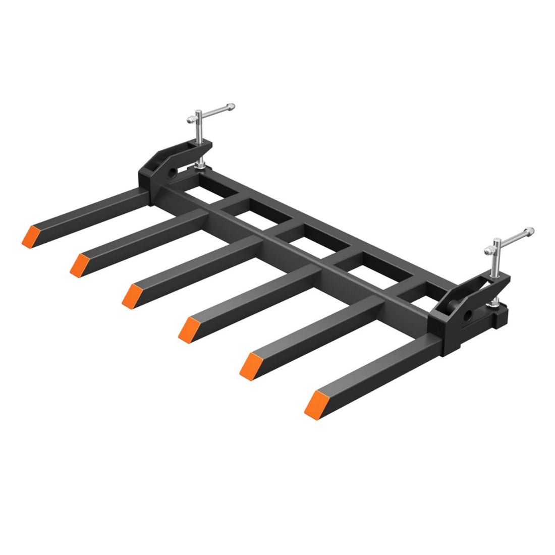 GARVEE 58" Clamp on Tractor Debris Forks, Heavy Duty Clamp on Pallet Forks with 4000 LBS Loading Capacity, for Skid Steer Loader, Tractor Attachments