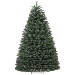 GARVEE 7.5 FT Foldable Artificial Christmas Tree with Metal Base, Lifelike PVC, No Installation, for Home, Patio, Living Room