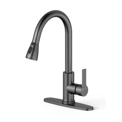 Modern Kitchen Faucet with Pull-Down Sprayer, Perfect for Home