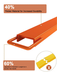 GARVEE 5.5" Width Pallet Fork Extension, 4600 LBS Max Heavy Duty Steel Pallet Extensions for Forklift Truck - Orange / 72x5.5 inch