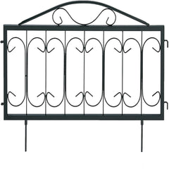 Decorative Garden Fence 6 Pack, 23.6in (H) x 11.8ft (L) Rustproof Metal Border Fences Decor Animal Barrier for Yard Outdoor