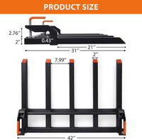 GARVEE 42 Inch Clamp on Debris Forks, Heavy Duty 2500 LBS Capacity Pallet Forks Compatible with Loader Bucket Skidsteer Tractor, Black