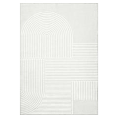 GARVEE 4x6 Rug for Living Room Beige Arch Pattern Knot Washable Rug Modern Print Premium Area Rug - Contemporary No-Shed Neutral Bedroom Rug 4'x6' Beige