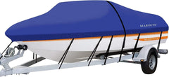 GARVEE Boat Cover, 600D Waterproof Trailerable Marine Grade Polyster Canvas Fits V-Hull, Tri-Hull Fishing Boat, Runabout, SKi Boat, Bass Boat