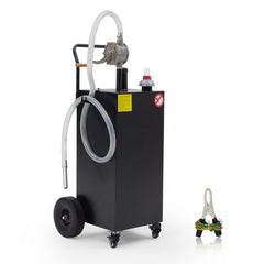 30 Gallon Portable Gas Caddy with Pump & Wheels