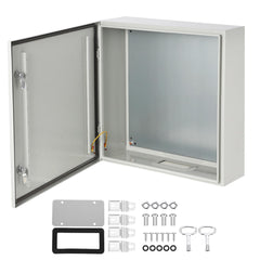 GARVEE NEMA Steel Enclosure, 20x16x8 Electrical Junction Box with Mounting Plate, IP66 Waterproof & Dustproof, NEMA 4X Steel Electrical Box for Outdoor/Indoor