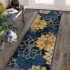 GARVEE Area Rug 2x6 Vintage Floral Runner Rug Boho Retro Floor Mat Non-Slip Aesthetic Indoor Entryway Runners Kitchen Laundry Runner Rug Low Pile Non-Shedding Accent Rug Home Floor Long Rug