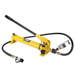 GARVEE Hydraulic Hand Pump with Pressure Gauge, Single Acting for Industry, Portable Hydraulic Cylinder for Separate Type Tools, Hydraulic Lifting Pump