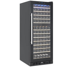 Wine Fridge 177 Bottle, Wine Cooler Refrigerator with 41~64°F Digital Temperature Control, Wine Refrigerator Freestanding for Red White Wine, Champagne, Beer with Blue Interior Light - 155 Bottles