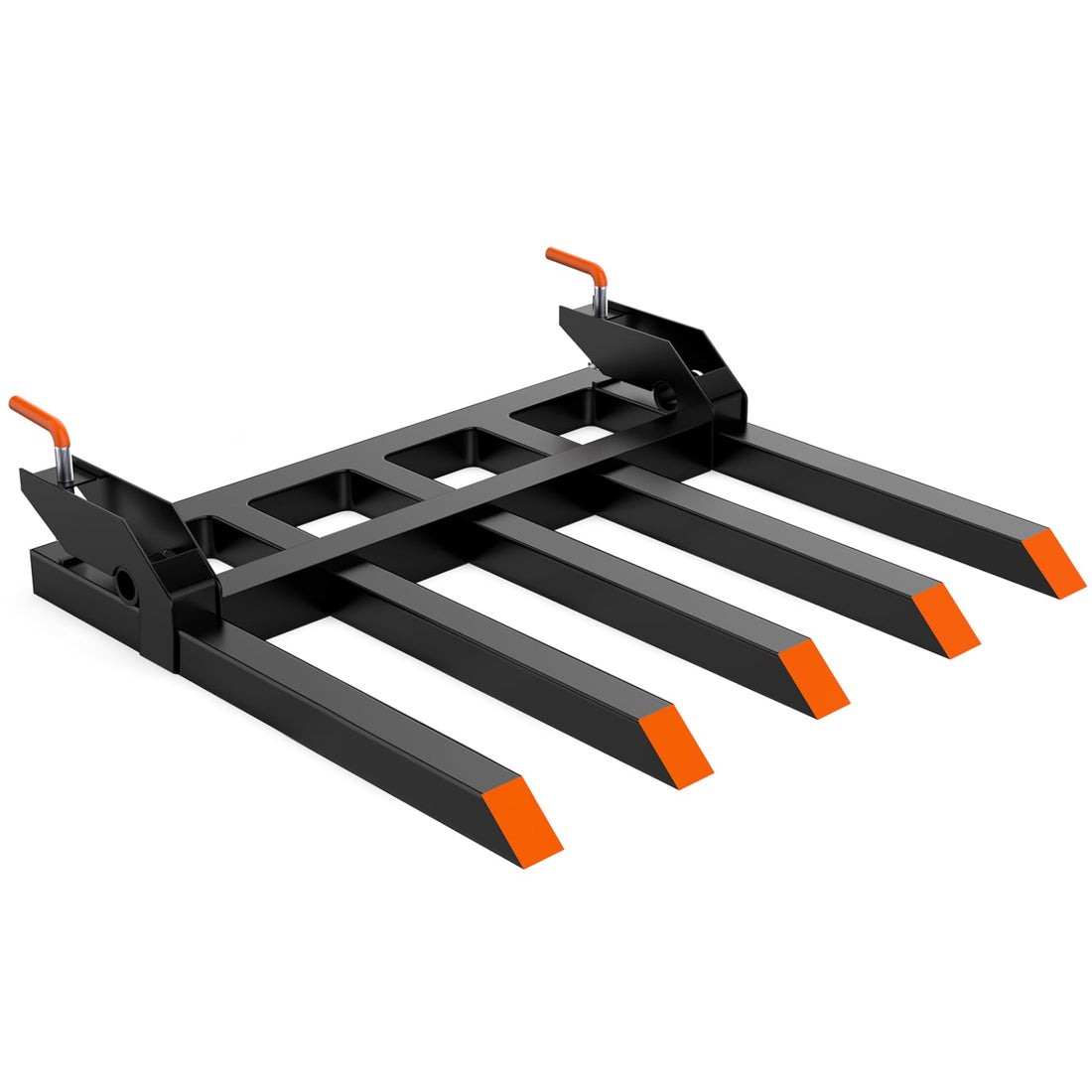 GARVEE Clamp on Debris Forks to 48" Bucket, Heavy Duty 2500 LBS Capacity Pallet Forks Compatible with Loader Bucket Skidsteer Tractor, Black