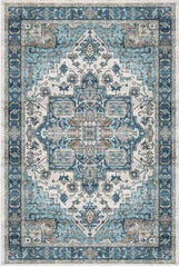 GARVEE Area Rug for Living Room, 8x10 Machine Washable Vintage Rug Carpet for Bedroom Dinning Room, Distressed Area Rug Indoor Non Slip No Pile, Blue Green