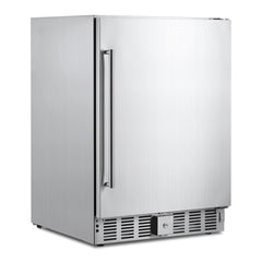 GARVEE Beverage Refrigerator 24 Inch, Weather Proof Stainless Steel, Precise Temperature Control, Quick Cooling, Air-Cooled, Frost-Free, Adjustable Shelves, Door Lock, Indoor/Outdoor Use