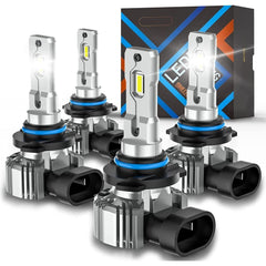 9012 HIR2 60W LED Bulbs, 12000lm, 450% Brighter, High/Low Beam Kit