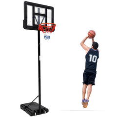 GARVEE Basketball Hoop Outdoor 8.3ft Adjustable for Kids, Portable Basketball Hoop Goal System for Kids and Youth in Backyard/Driveway/Indoor, 33 Inch Shatterproof Backboard & High Intensity HDPE Base