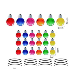 GARVEE Christmas Car Magnets Lights Stickers Light Bulb Shaped Car Decorations for Cars Refrigerators Dishwashers File Cabinets 18 Small Bulbs + 12 Wires