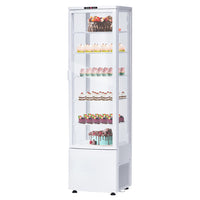 GARVEE Commercial Cake Display Refrigerator, 9.8 Cu.FT Single-Door Merchandiser with Interior LED Lighting, Double-Layered Glass, Countertop/Floor Refrigerator, 110v