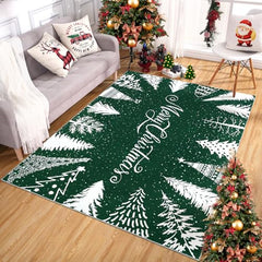 GARVEE Christmas Rug Washable Area Rugs 4x6 Rug for Living Room Non Slip Entryway Rug Soft Non Shedding Throw Rugs Stain Resistant Room Decor Carpet for Dining Room Green 4'x6'