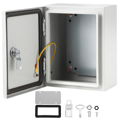 GARVEE NEMA Steel Enclosure, 12x10x6 Electrical Junction Box with Mounting Plate, IP66 Waterproof & Dustproof, NEMA 4X Steel Electrical Box for Outdoor/Indoor