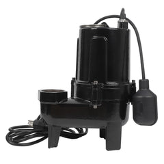 GARVEE 1.34HP Submersible Sewage Effluent Pump, 5812GPH Cast Iron Sump Pump with Vertical Float Switch & 10FT Power Cord, Sewage Grinder Pump for Sump Basin, Basements, Residential Sewage, Septic Tank