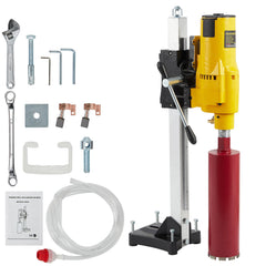 GARVEE 2500W Diamond Core Drilling Machine, Dry & Wet Drilling Rig & Base Stand with 4.25