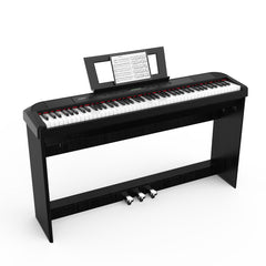 GARVEE Beginner Digital Piano 88 Key Full Size Weighted Keyboard, Portable Electric Piano,Home Digital Pianos with Sustain Pedal, Power Supply - Weighted Digital Piano with Stand