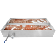 GARVEE Maple Syrup Evaporator Pan, 48 x 24 x 9.4 Inch Maple Syrup Pan with Thermometer & 3/4