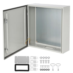 GARVEE NEMA Steel Enclosure, 24x16x10 Electrical Junction Box with Mounting Plate, IP66 Waterproof & Dustproof, NEMA 4X Steel Electrical Box for Outdoor/Indoor