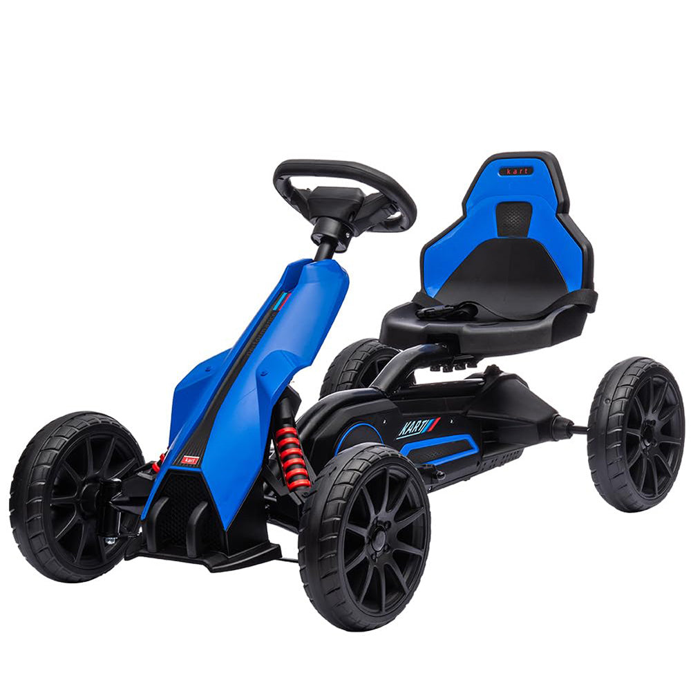 GARVEE 12V Electric Go Kart for Kids,7Ah Battery Powered Car for Toddlers, Adjustable Seat, High/Low Variable Speeds,EVA Wheels, for 3-6 Years - Blue