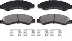 GARVEE Front Brake Pads with Hardware 4 PCS Ceremic Brake Pads Set - 6S1543 / Black