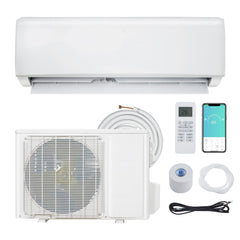 18000 BTU Mini Split Smart AC/Heating System, With Install Kit