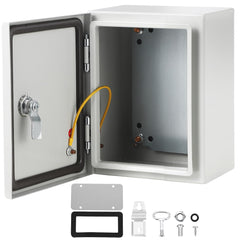 GARVEE NEMA Steel Enclosure, 18x14x8 Electrical Junction Box with Mounting Plate, IP66 Waterproof & Dustproof, NEMA 4X Steel Electrical Box for Outdoor/Indoor