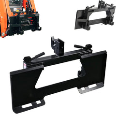 GARVEE Universal Quick Attach Mounting Plate with 3 Point Quick Hitch Adapter for Category 1, Adapter to Convert Skid Steer Attachment Plate to 3 Point Quick Hitch