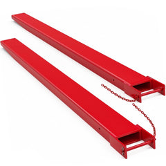 GARVEE Fork Extensions, 84” Length Pallet Fork Extensions, 4.5” Width Fork Extensions, Heavy Duty Fork Extensions for Forklifts, 1 Pair Forklift Extensions for Forklift Truck Forklift Loaders, Red