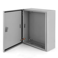 GARVEE Outdoor Electrical Box 20x12x10 inches,Steel Junction Box,IP66 Waterproof & Dustproof,Carbon Steel,Lock & Mounting Plate,Indoor & Outdoor Use