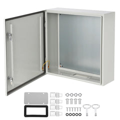 GARVEE NEMA Steel Enclosure, 20x16x10 Electrical Junction Box with Mounting Plate, IP66 Waterproof & Dustproof, NEMA 4X Steel Electrical Box for Outdoor/Indoor