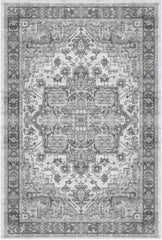 GARVEE Area Rug for Living Room, 9x12 Machine Washable Vintage Rug Carpet for Bedroom Dinning Room, Distressed Area Rug Indoor Non Slip No Pile, Grey