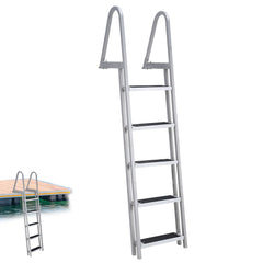 GARVEE 1-5 Dock Ladder 4 Steps Aluminum Pool Stairs Anti-Slip Marine Boarding