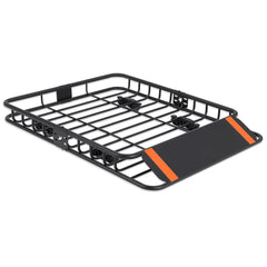 GARVEE 46''x36''x5'' Roof Rack Basket, Cargo Carrier with Extension Black Car Top Luggage Holder, 200LBS Heavy Duty, Carrier Basket for SUV, Truck or RV Camping Storage Steel Construction