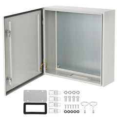 GARVEE NEMA Steel Enclosure, 24x24x8 Electrical Junction Box with Mounting Plate, IP66 Waterproof & Dustproof, NEMA 4X Steel Electrical Box for Outdoor/Indoor