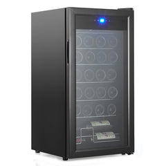Wine Fridge 177 Bottle, Wine Cooler Refrigerator with 41~64°F Digital Temperature Control, Wine Refrigerator Freestanding for Red White Wine, Champagne, Beer with Blue Interior Light - 28 Bottles (A Type)
