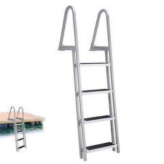 GARVEE 1-4 Dock Ladder 4 Steps Aluminum Pool Stairs Anti-Slip Marine Boarding