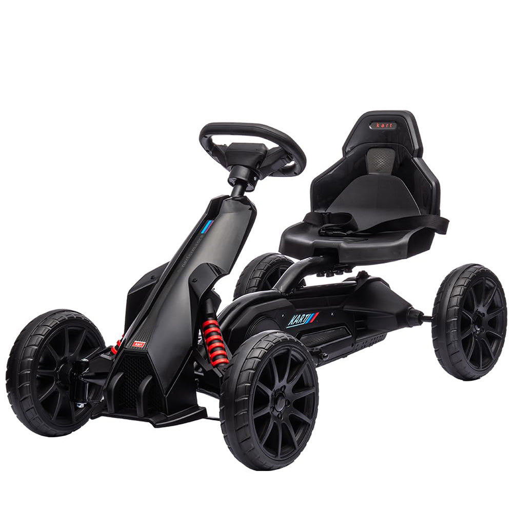 GARVEE 12V Electric Go Kart for Kids,7Ah Battery Powered Car for Toddlers, Adjustable Seat, High/Low Variable Speeds,EVA Wheels, for 3-6 Years - Black