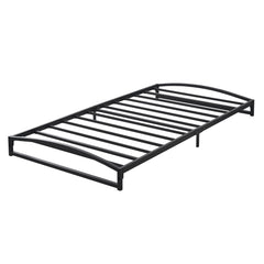 GARVEE 6 Inch Metal Twin Bed Frame with Unique Arch Design, Low Profile, Sturdy Steel Slats, Noise-Free, Easy Assembly, Black