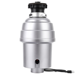 GARVEE Garbage Disposal 1 Hp, Continuous Feed Noise Insulation Food Waste Disposal, Stainless Steel 4 Stage Grinding, With Dishwasher Connection, Splash Guard, Elbow, for Kitchen Sink, Silver