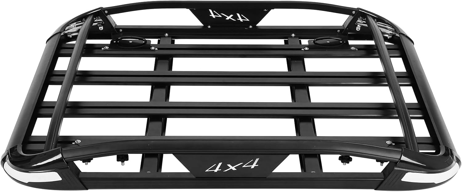 GARVEE Roof Rack Cargo Basket, 50 x 38 x 6.3 inches, 165 Lbs Capacity Anti-Rust Rooftop Cargo Carrier for SUV, Car and Truck, Product Weight 20.48 Pounds