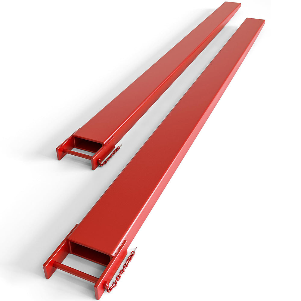 GARVEE Fork Extensions, 72” Length Pallet Fork Extensions, 5.3” Width Fork Extensions, Heavy Duty Fork Extensions for Forklifts, 1 Pair Forklift Extensions for Forklift Truck Forklift Loaders, Red