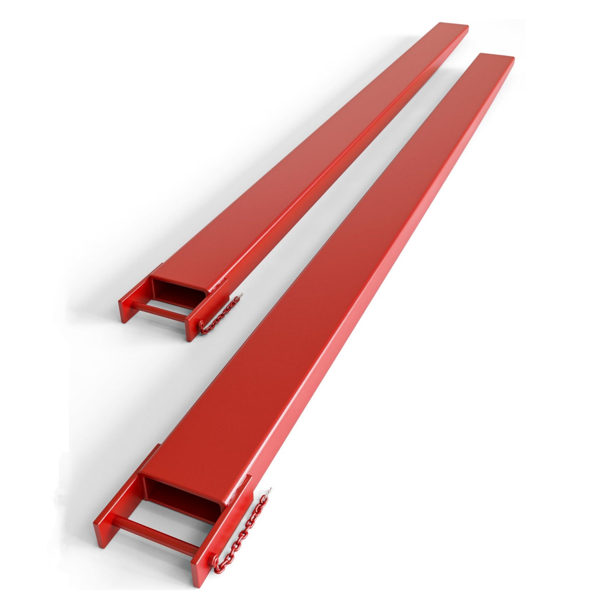 GARVEE Forklift Pallet Extensions, 72 Inch Fork Extensions 4.5 Inch Width, 5500 LBS Capacity Heavy Duty Fork Extensions for Forklifts, 1 Pair Forklift Extensions for Forklift Truck Red