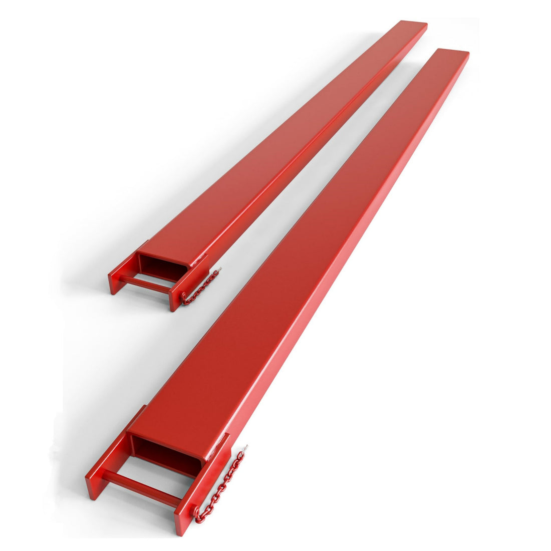 GARVEE Forklift Pallet Extensions, 72 Inch Fork Extensions 4.5 Inch Width, 5500 LBS Capacity Heavy Duty Fork Extensions for Forklifts, 1 Pair Forklift Extensions for Forklift Truck Red