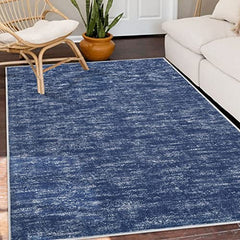 GARVEE Solid Runner Rug Machine Washable Ktichen Runner Rug 2x6 Long Hallway Runner Rug Modern Indoor Runner Rug for Living Room Bedroom Laundry - Blue / 9' x 12'